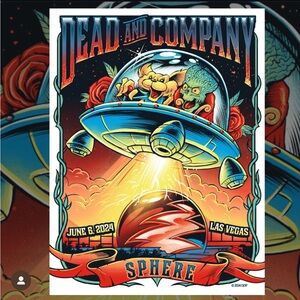 Dead and Company Vegas 2024 Posters Signed Maxx242 F4d Studios